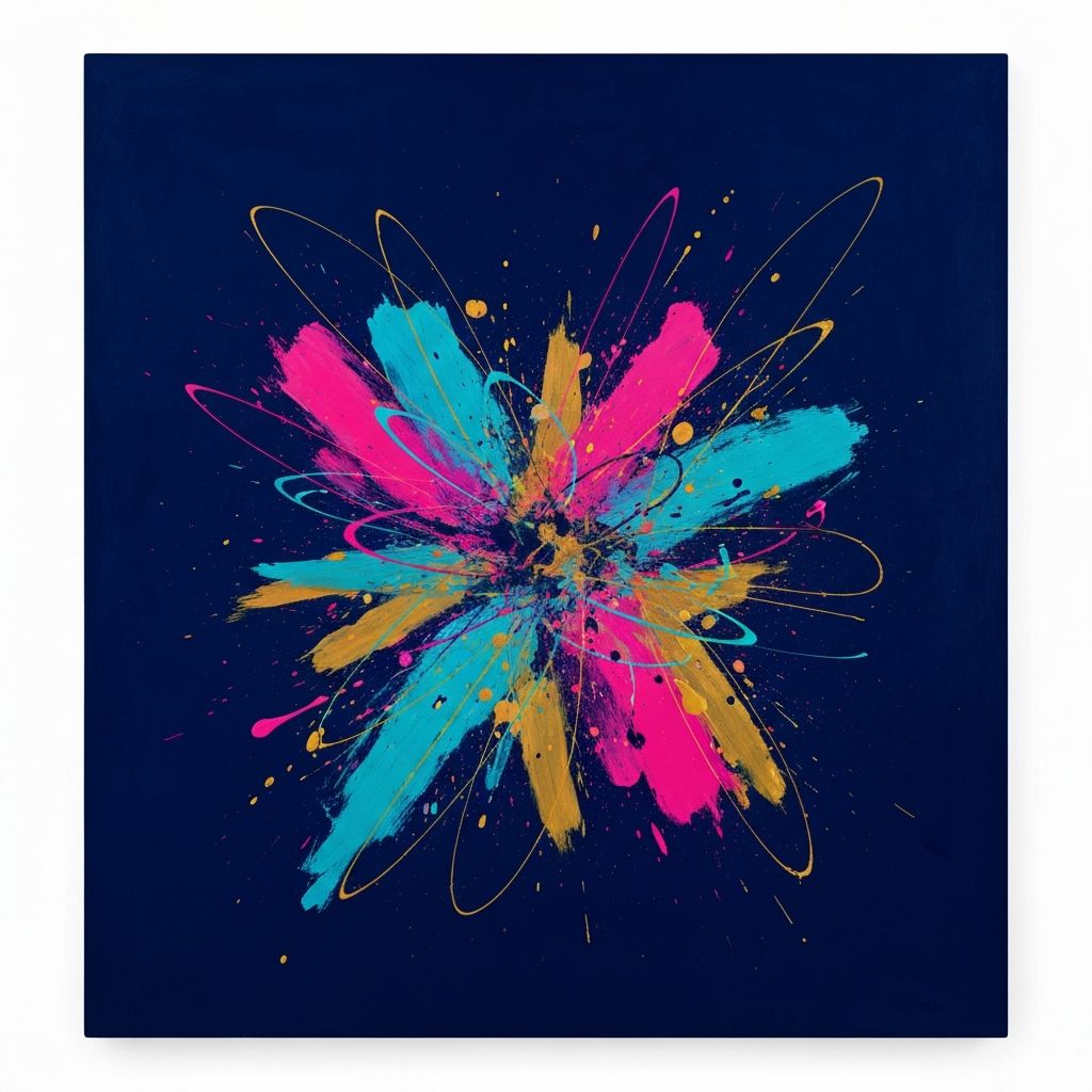 Featured abstract artwork - vibrant contemporary piece with bold colors